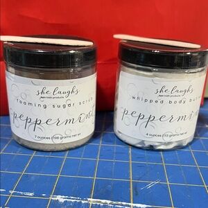 Peppermint Foaming Sugar Scrub - Black and White